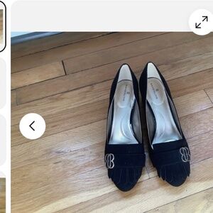 NEW Black Suede Women Shoes Size 8M with 2 inch heels